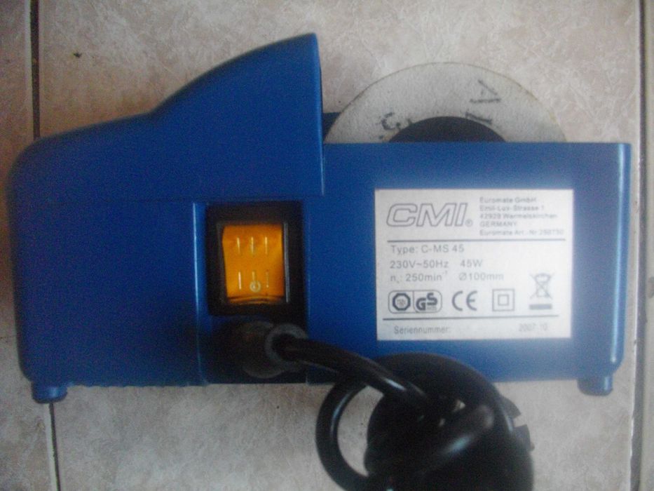 60W Електрически заточващ шмиргел точило с ъгъл наклон сухо заточване