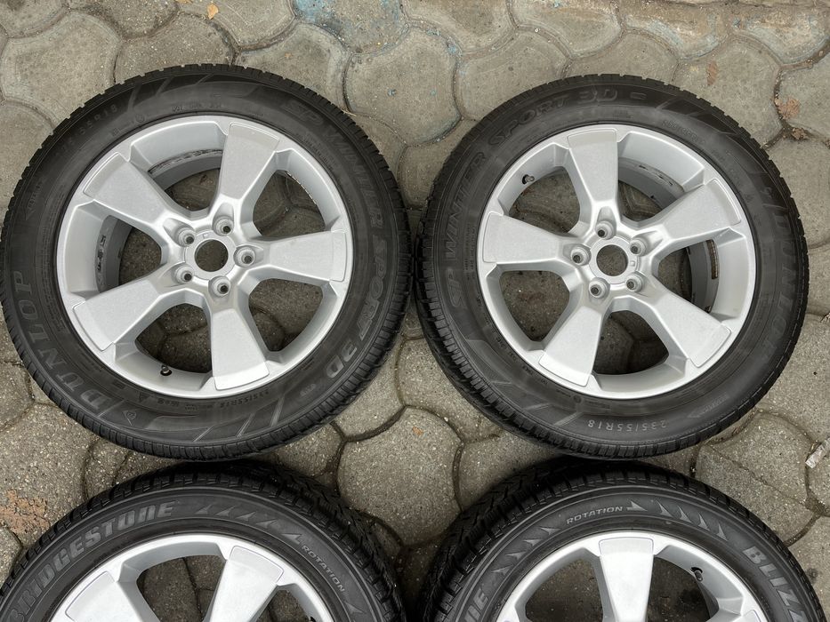 Jante 5x114.3mm, anvelope iarna 235/55 R18, Kia Hyundai Renault Mazda