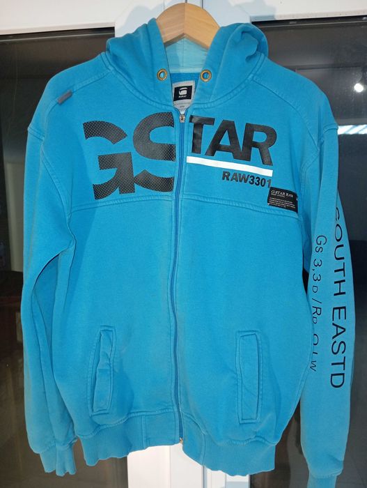 G‑Star RAW 3301 G Star тъмносин с принт, размер L