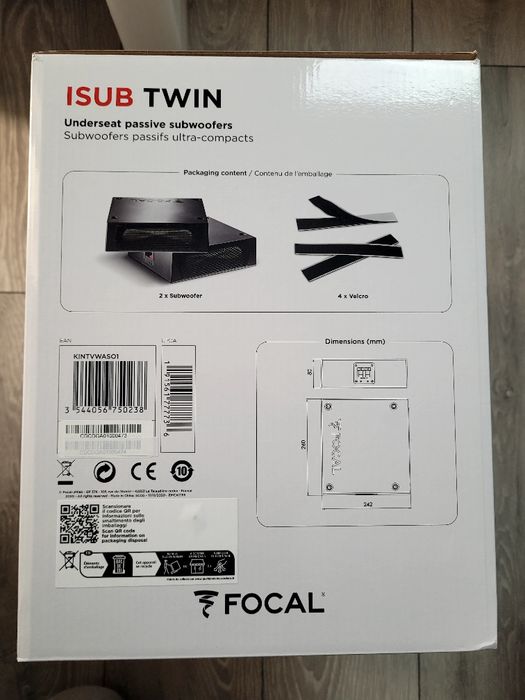 Pachet FOCAL/ subwoofer Isub Twin+amplif.Impulse 4.320+cablaj IW Imp2.2
