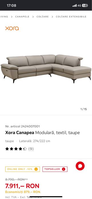 Canapea - Coltar