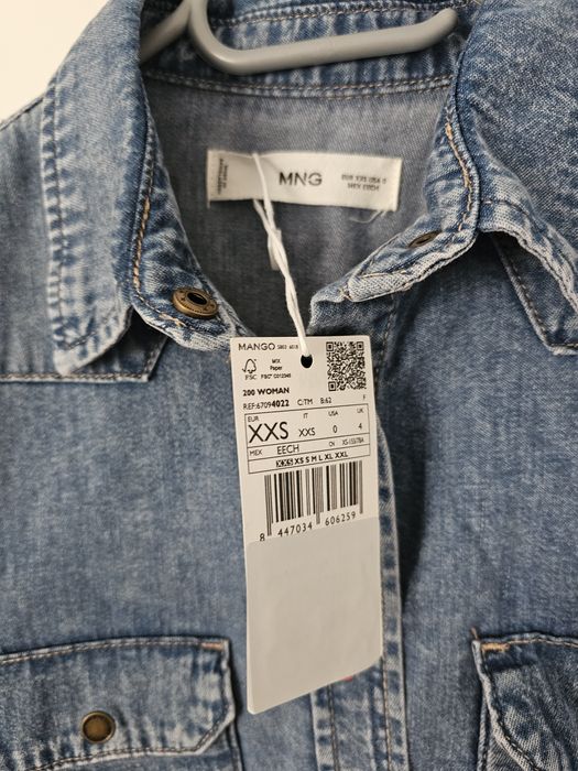 Camasa denim mango xxs