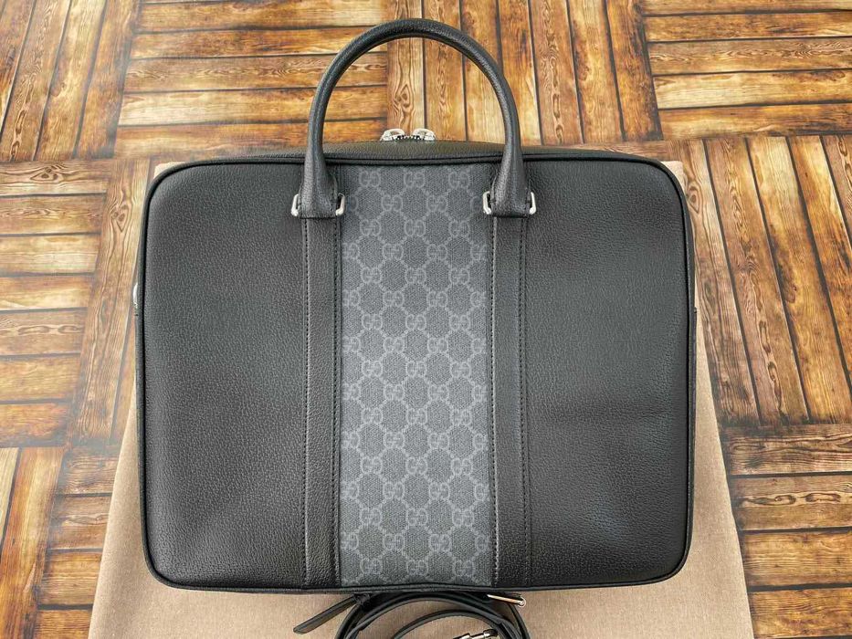 Оригинална Чанта Гучи Куфарче Естествена Кожа Gucci GG Supreme Canvas