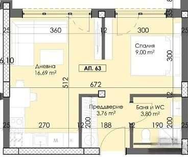 Продава се Двустаен апартамент в Пловдив, Тракия - 58 кв.м за 909 €/кв.м - Снимка #1