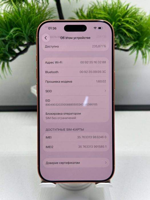 iPhone 17 Pro 256gb / Akb 100% цп 185 / —