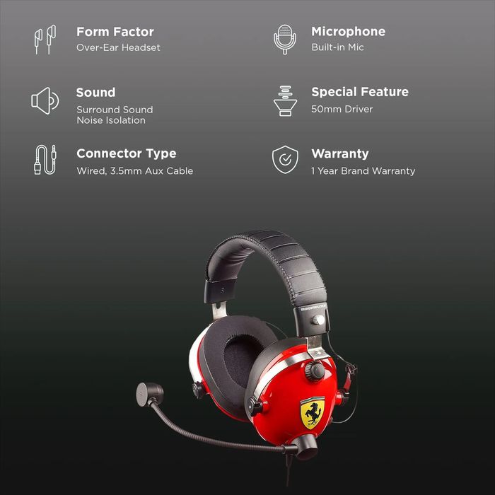 Игровая гарнитура Thrustmaster T.RACING DTS FERRARI EDITION
