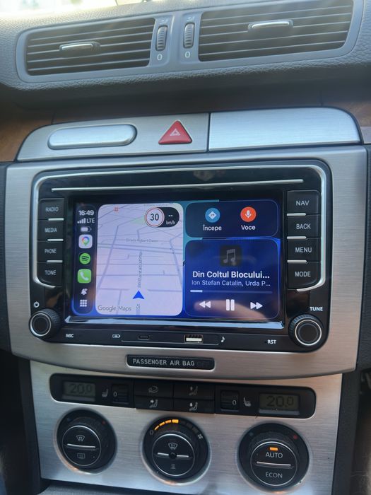 Navigatie Android 4GB Ram Carplay Golf 5 6 Passat B6 B7 Tiguan Touran Caddy Volkswagen Skoda Octavia Facelift NonFacelift