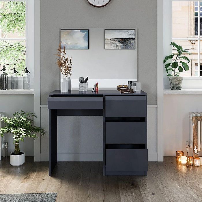 Тоалетка "onyx gloss  90 см с led огледало