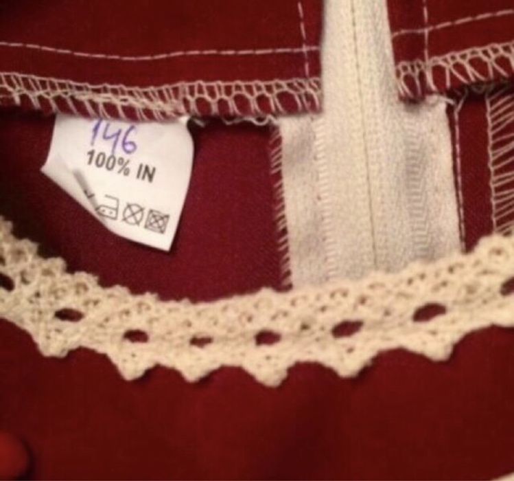 Rochie din in NOUA pentru o domnita trasa prin inel