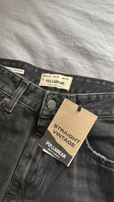 Blugi negri Pull&Bear