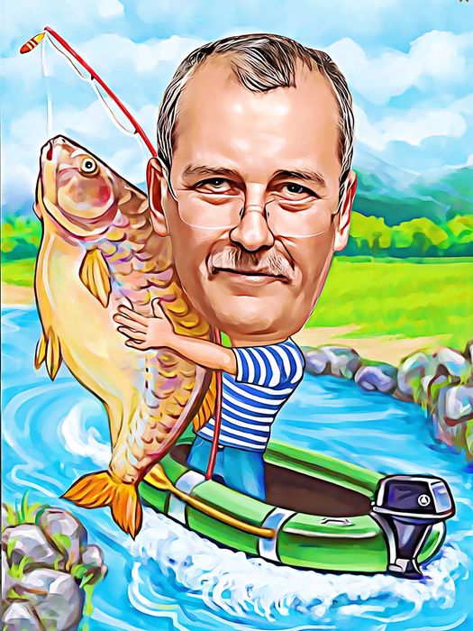 Карикатура за мъж