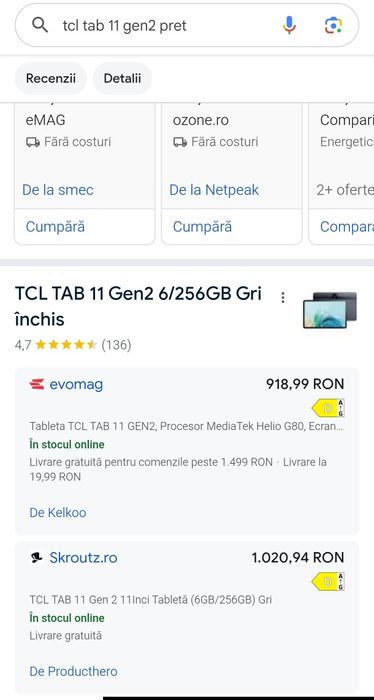 Tableta TCL Tab 11 Gen2, 12/256gb, sigilat