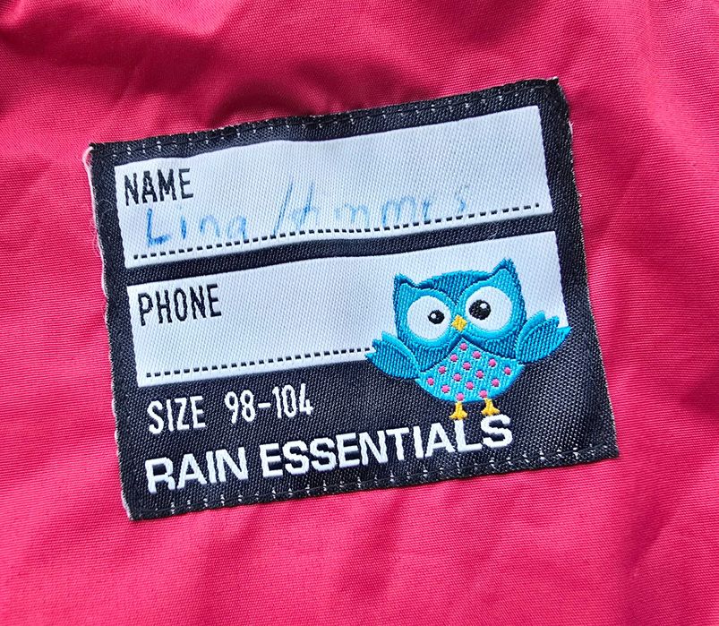 Комплект за дъжд  3-4 години