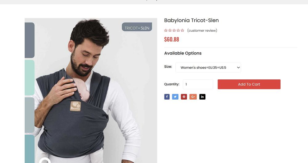 Бебешки слинг Babylonia Tricot-Slen