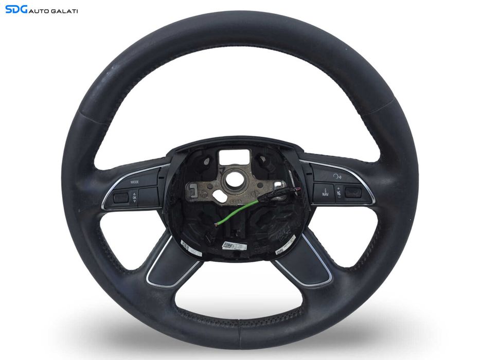 Volan Piele 4 Spite cu Comenzi FARA Airbag Audi A4 B8 B8.5 FL Facelift 2012 - 2015 Cod 4L0419091AC [K3535]