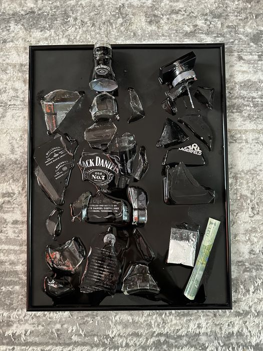 Tablou Artizanal din Sticla Sparta cu Rasina