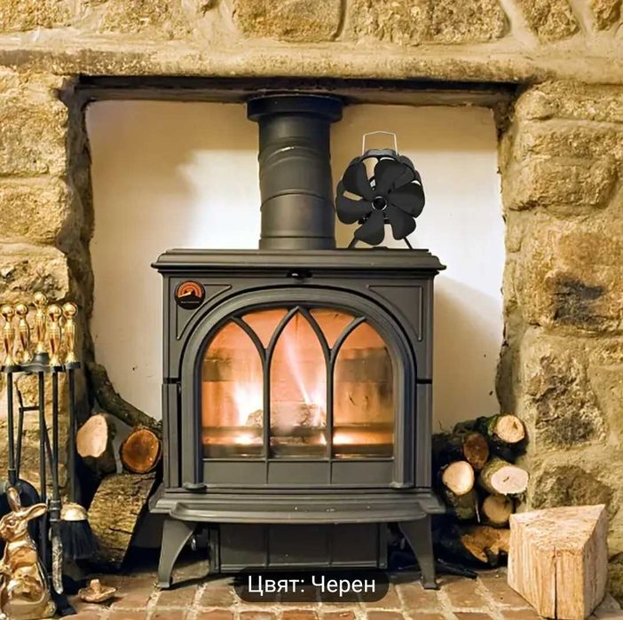 Малък Вентилатор за Камина печка Автономен с термогенератор повишавакп