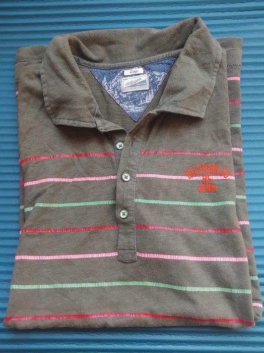 Tommy Hilfiger 100% оригинална мъжка тениска с яка