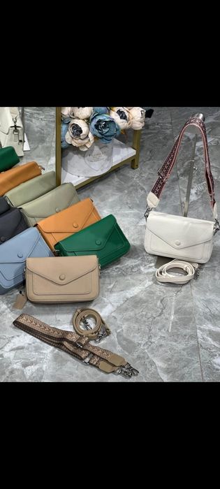 Кожаная новая сумка