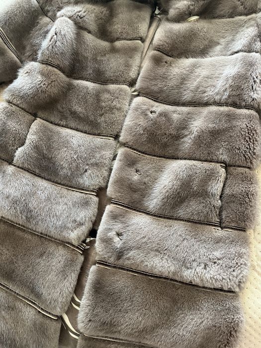 Шуба  коричневая - трансформер, норка