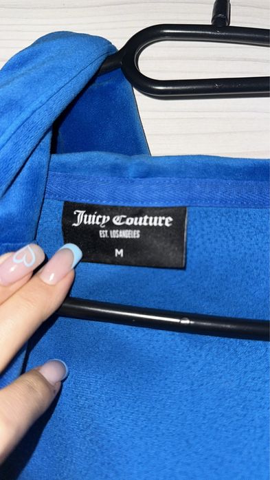 bluza juicy couture albastra din catifea