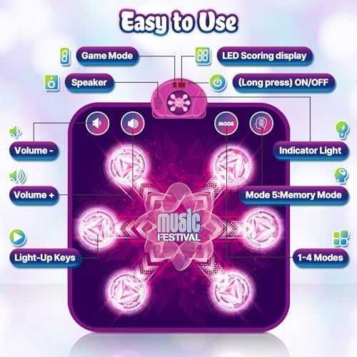 Нова Детска музикална постелка с 6 стрелки и 5 режима на игра деца