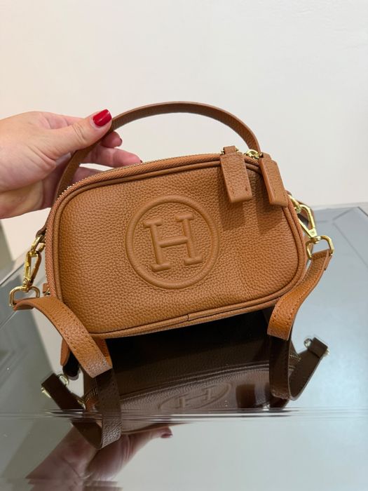 Geantă tip crossbody, model elegant, nuanță maro coniac