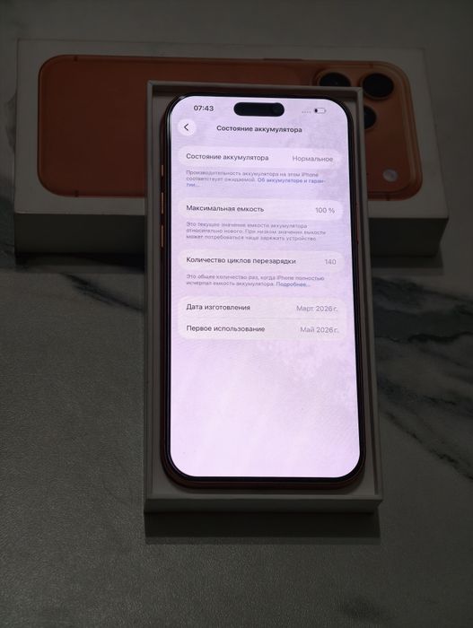 iPhone 17 Pro Max 256 gb ёмкость 100 EAC