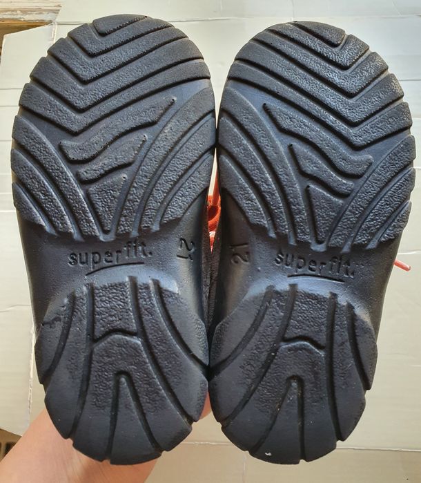 Ghete Superfit nr. 21, int. 13 cm, piele intoarsa captusiti cu piele