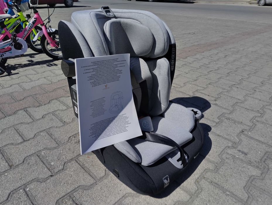 MONI Стол за кола с поставка FALCON 76-150см сив