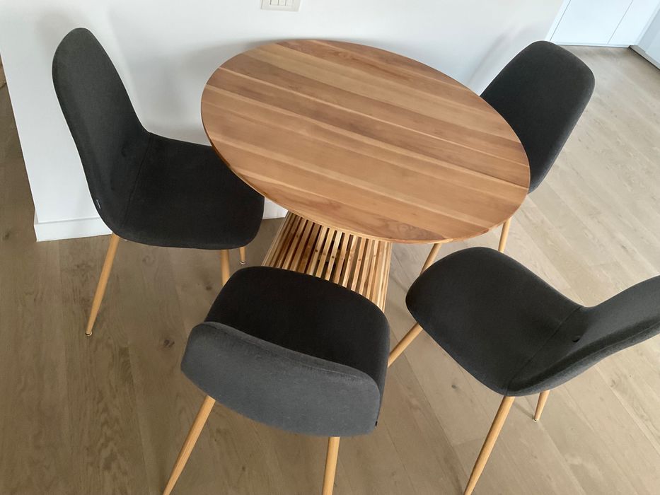 Set 4 scaune gri inchis Kave Home