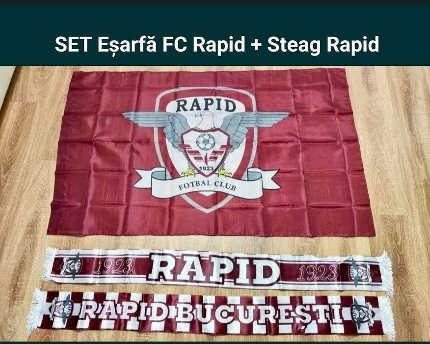 Esarfa Rapid + Steag Rapid Bucuresti, unisex