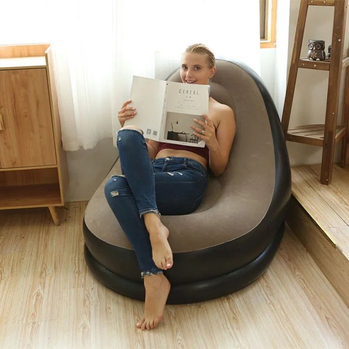 Ново Надуваемо кресло с табуретка