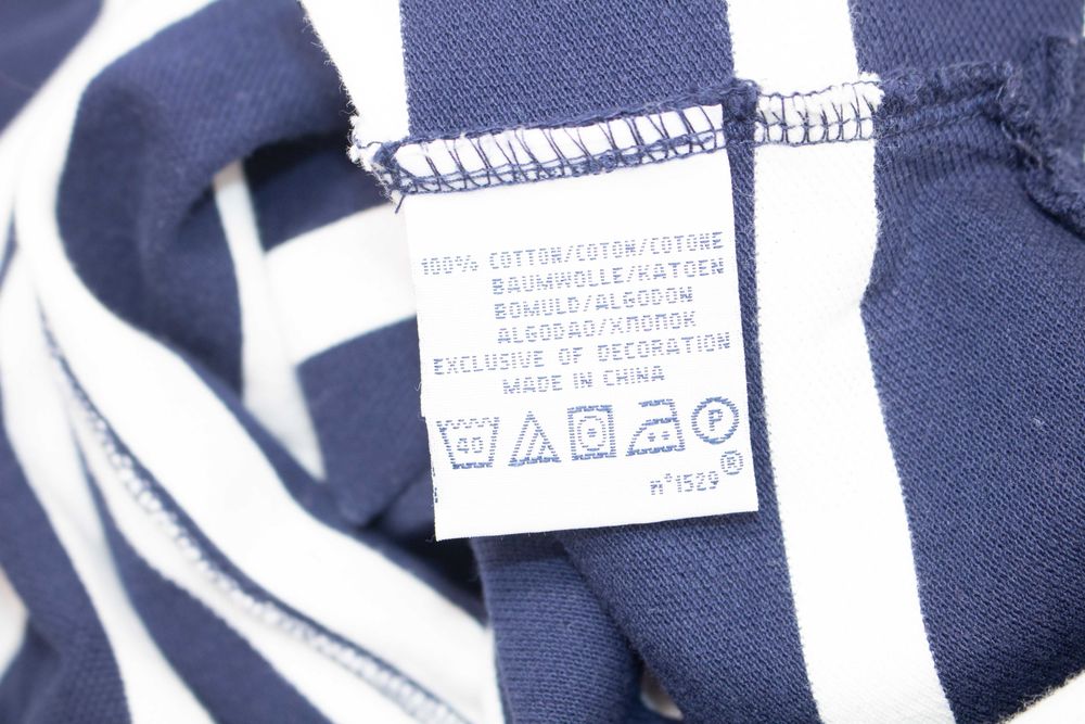 Polo RALPH LAUREN оригинална мъжка тениска синьо райе с яка S