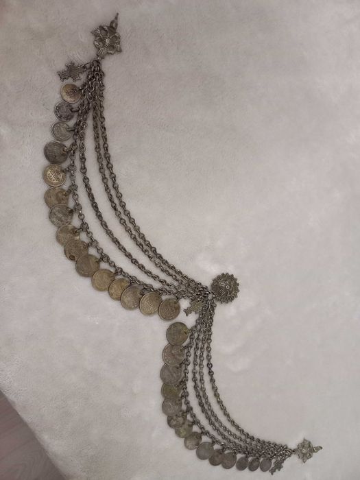 УНИКАЛЕН Възрожденски Македонски Сребърен Кюстек 19Век пафти носия