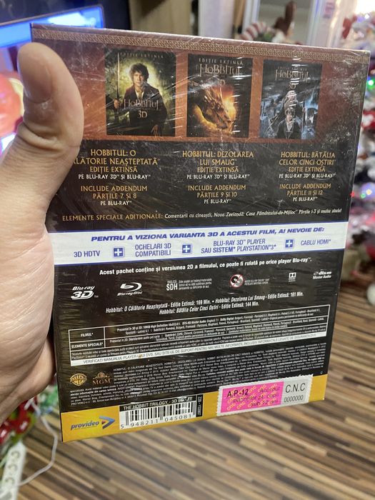 Blu-ray The Hobbit 3D+2D Extended Edition 1-3 Trilogy Collection Boxet