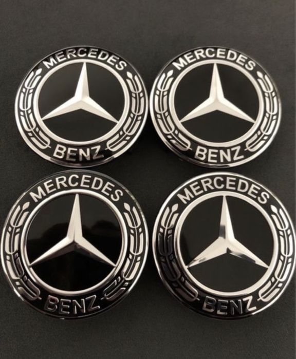 Set Capace Roti/Jante Aliaj Mercedes Albastru 75mm A C E S CLA/CLK
