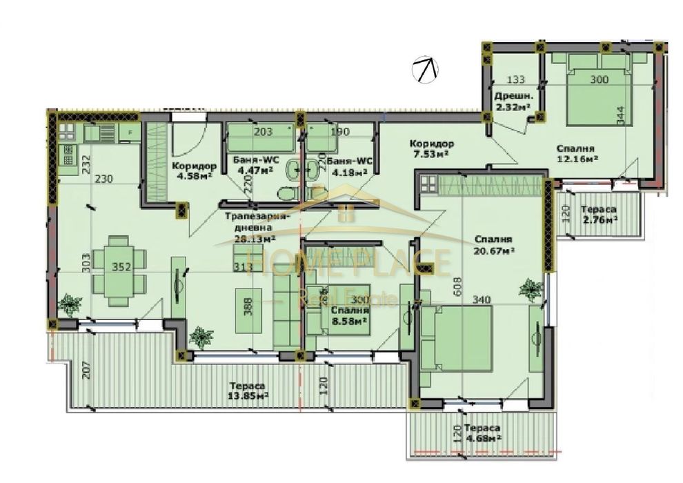 Продава се Четиристаен апартамент в Варна, Виница - 174 кв.м за 1207 €/кв.м - Снимка #1