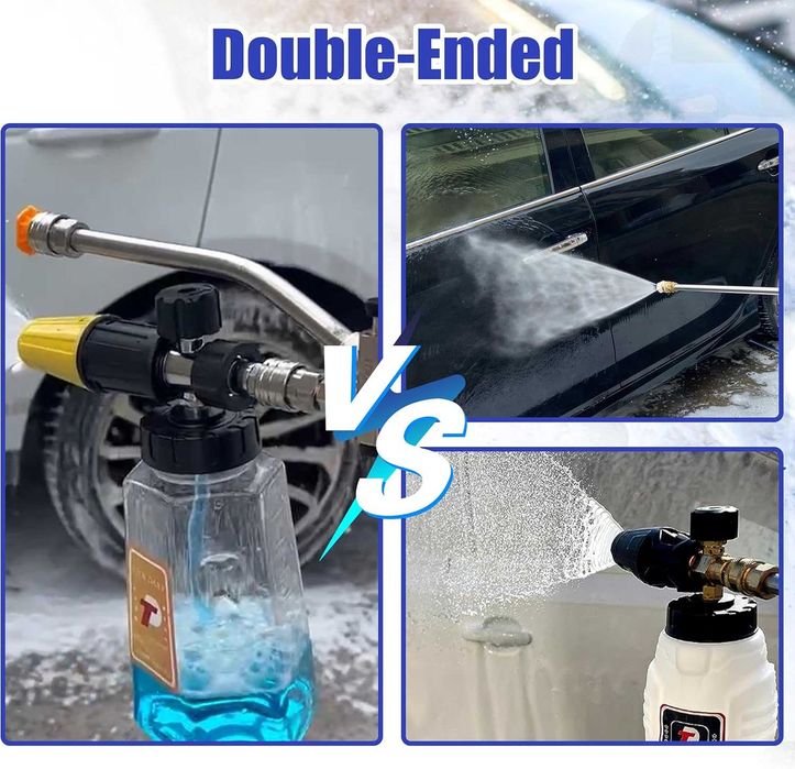 НОВ! Двоен конектор за пяна и дюза за водоструйка, 1/4" Quick Connect