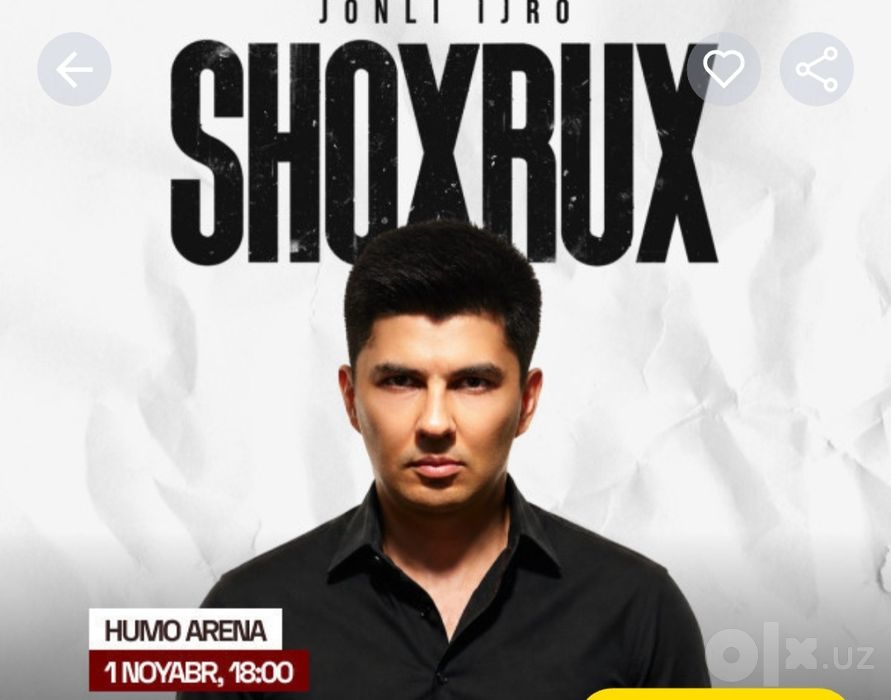 SHOXRUX rep konsertiga FAN ZONA'dan chipta