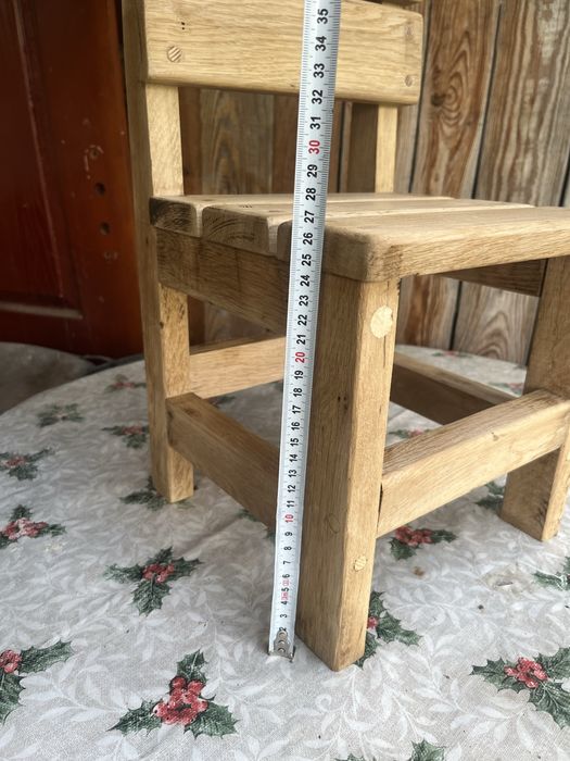 Дървена кошница за бира и малко столче