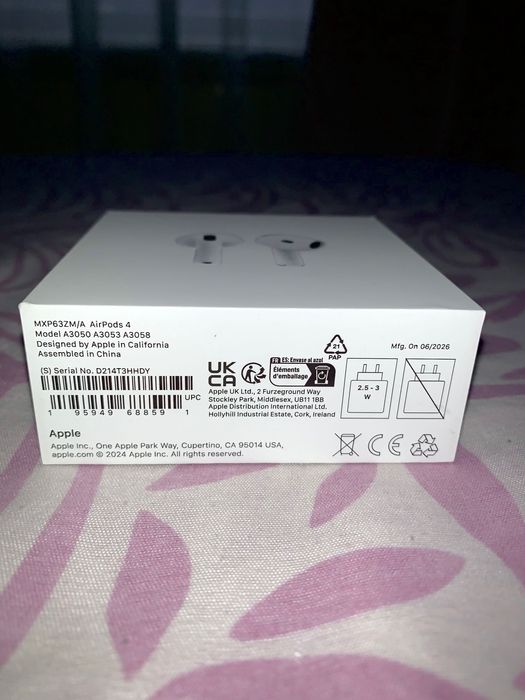 Apple AIRPODS 4TH GEN, бял цвят