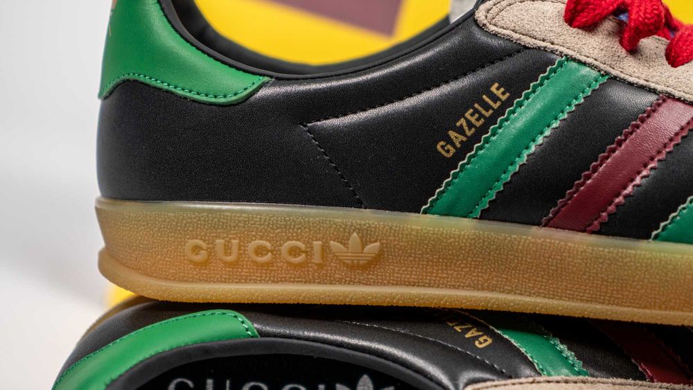 Унисекс Обувки Adidas x Gucci Gazelle Black Green Red