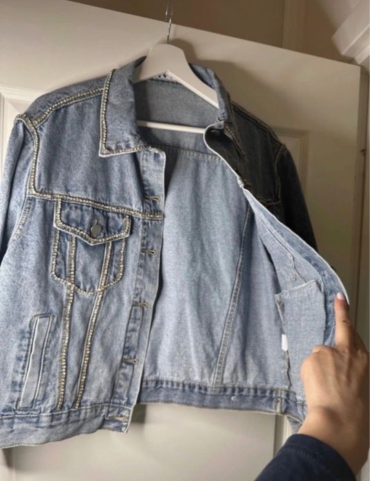 Geacă din Denim cu pietre