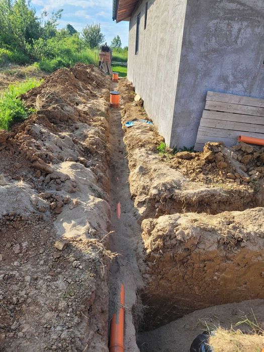 Montaj fose septice si canalizari cu sapatura inclusa si drenaj