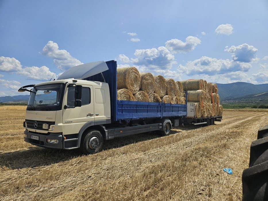 Житна слама рулонни бали