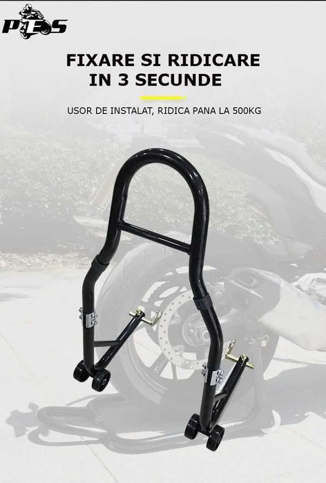 Stander de motocicleta spate universal include 2 tipuri de adaptoare