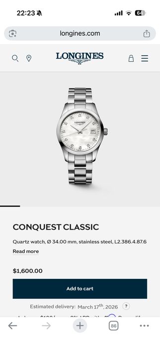 Ceas Longines cu diamante