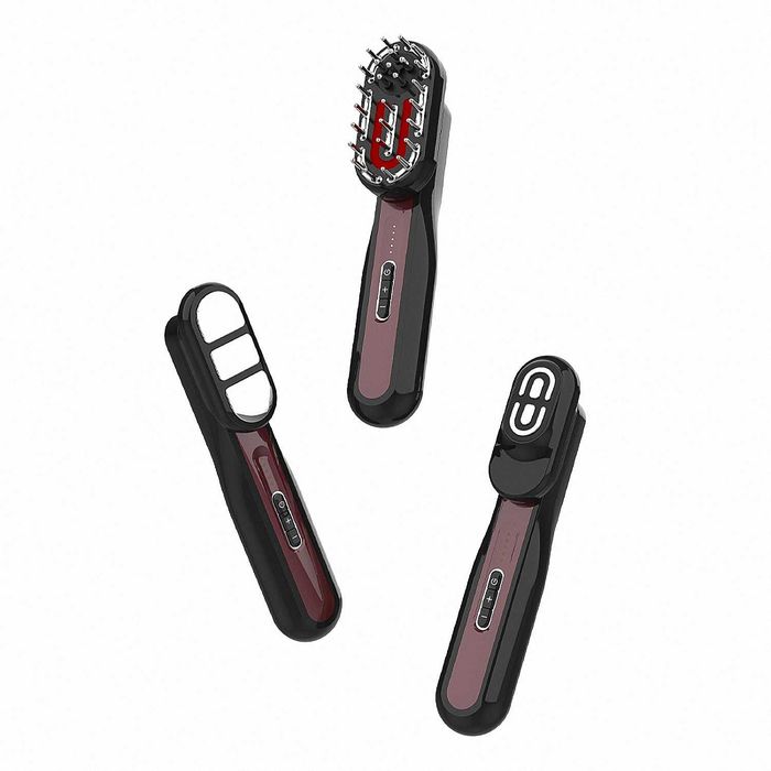 Perie NOUA de masaj scalp/fata/corp, 3 in 1, lumina rosie/albastra,EMS