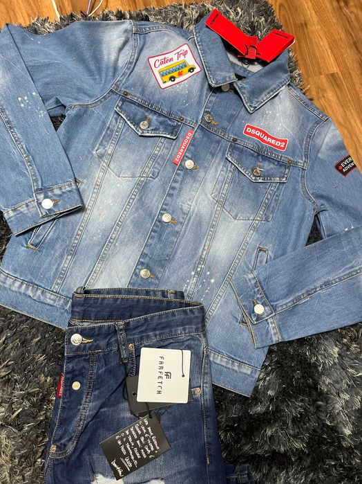 #REDUCERE 100 LEI# Geaca de blugi/jacheta denim barbati Dsquared2 Trip